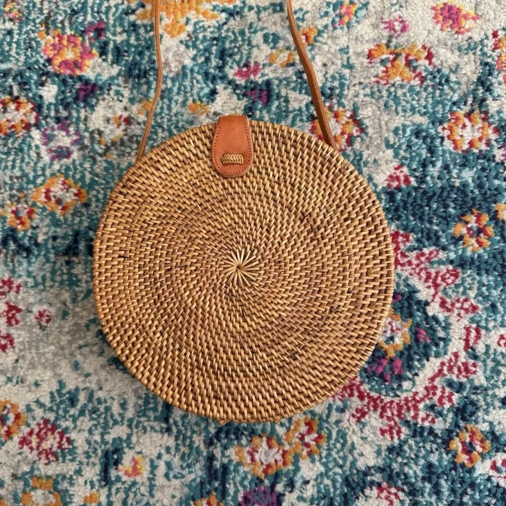 FAITHFULL THE BRAND Round Rattan Bag 100% Atte‎ Reed